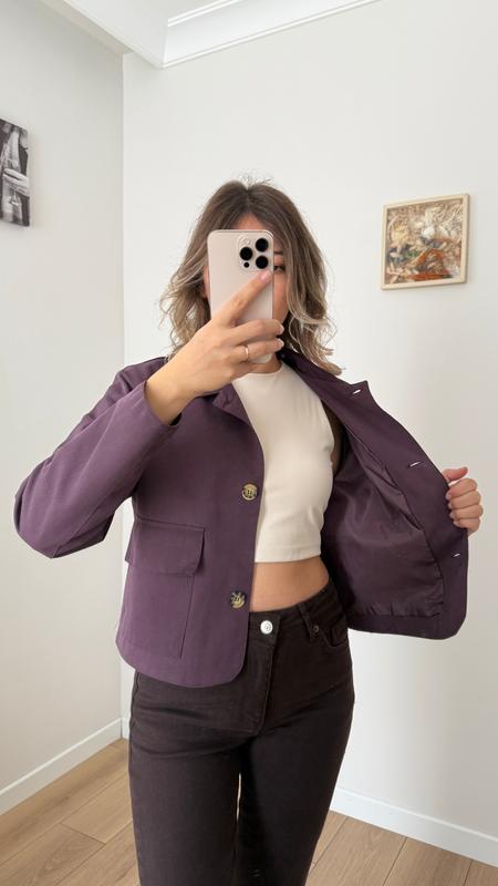 Mürdüm Gabardin Ceket  resmi